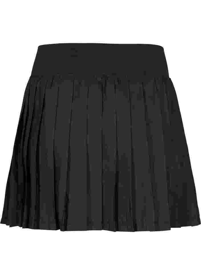 Padel/tennisskjørt i plissé, Black, Packshot image number 1