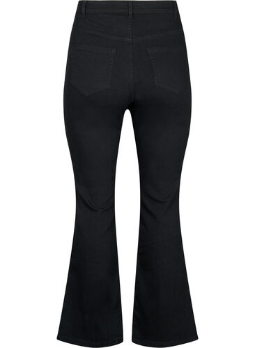 FLASH - Høytlivs jeans med bootcut, Black, Packshot image number 1