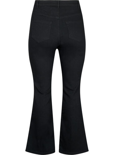 FLASH - Høytlivs jeans med bootcut, Black, Packshot image number 1