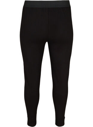 Cropped leggings med splitter, Black, Packshot image number 1