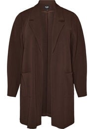 Lang blazer med lommer, Brun