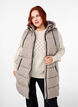 Lang vest med hette og lommer, Beige, Model image number 0