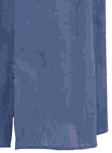 Skjortekjole i bomull med 3/4-ermer, Nightshadow Blue, Packshot image number 3