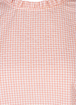 Rutete bluse med korte ermer, As Sample, Packshot image number 2