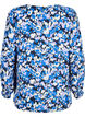 FLASH - Bluse med lange ermer og trykk	, Blue Purple Flower, Packshot image number 1