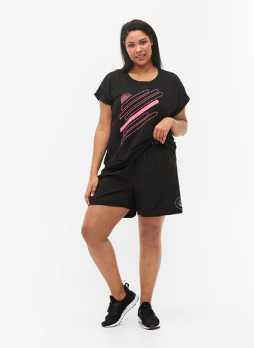 Treningsshorts med baklomme, Black, Model image number 3