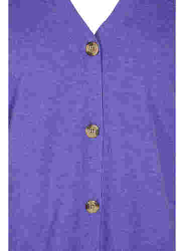 Strikket cardigan med knappelukking, Purple Opulence Mel., Packshot image number 2