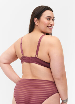 Zizzi Vattert BH med bøyle, Nocturne ASS, Model image number 1