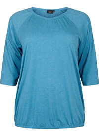 Stripet bluse med 3/4 ermer