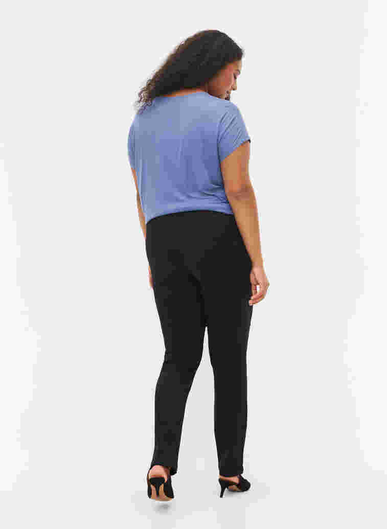 Slim fit Emily jeans med normal høyde i livet, Black, Model image number 2