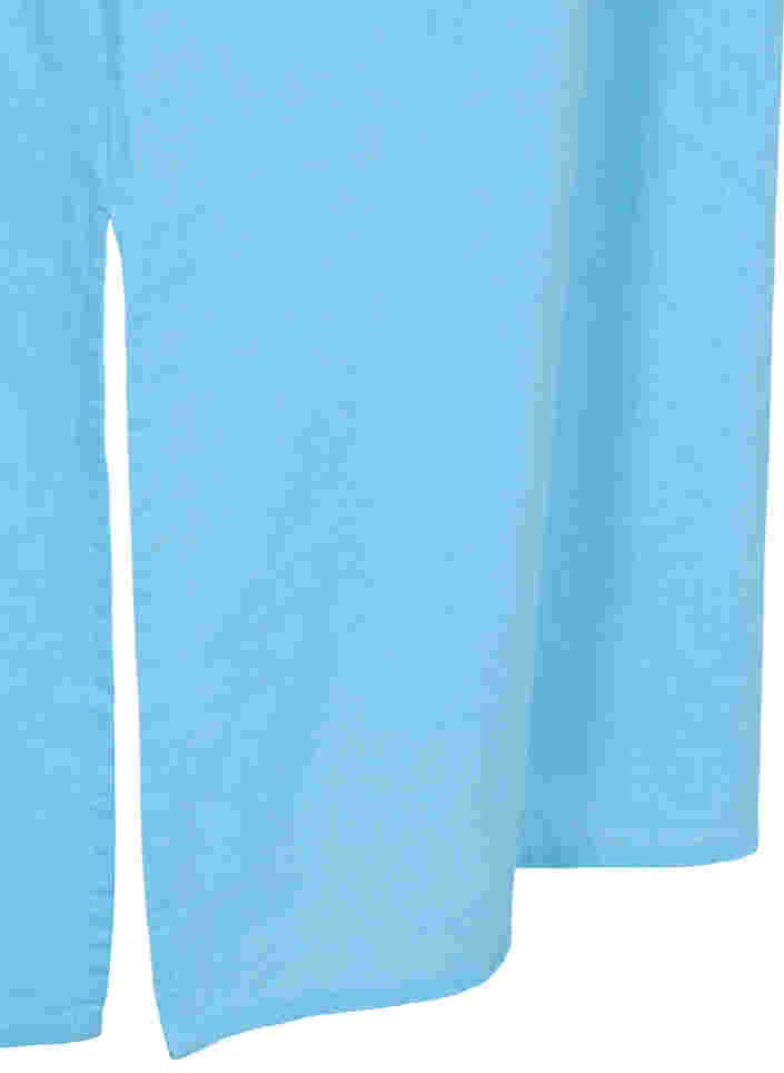 Lang skjortekjole med korte ermer, Alaskan Blue, Packshot image number 3