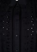 Skjortekjole i bomull med broderi anglaise, Black, Packshot image number 2