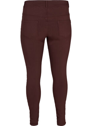 Zizzi Slim fit bukser med lommer, Mørk Bordeaux, Packshot image number 1