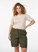 L&oslash;s shorts av bomull med lommer, Gr&oslash;nn, Model image number 0