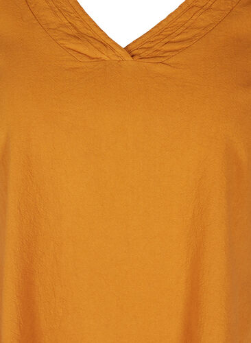 Kortermet bomullsbluse, Buckthorn Brown, Packshot image number 2