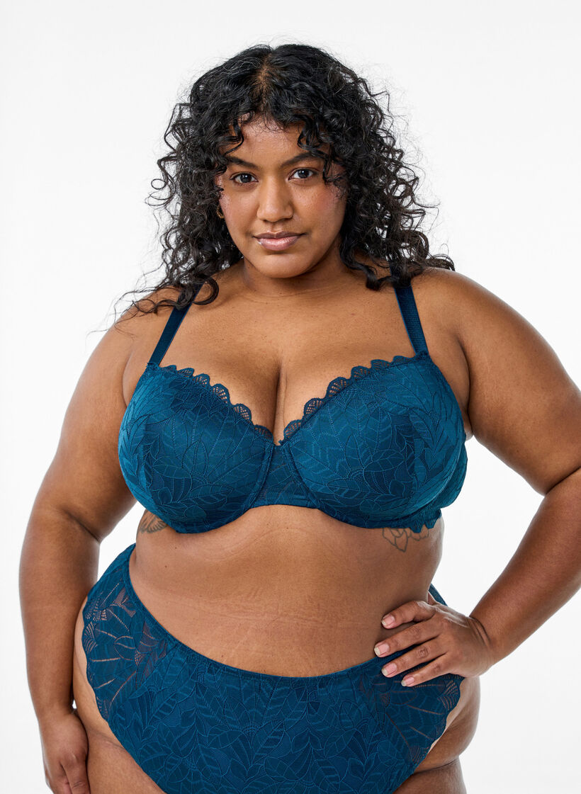 Blonder-BH med formpressede skåler, Blå, Model image number 0