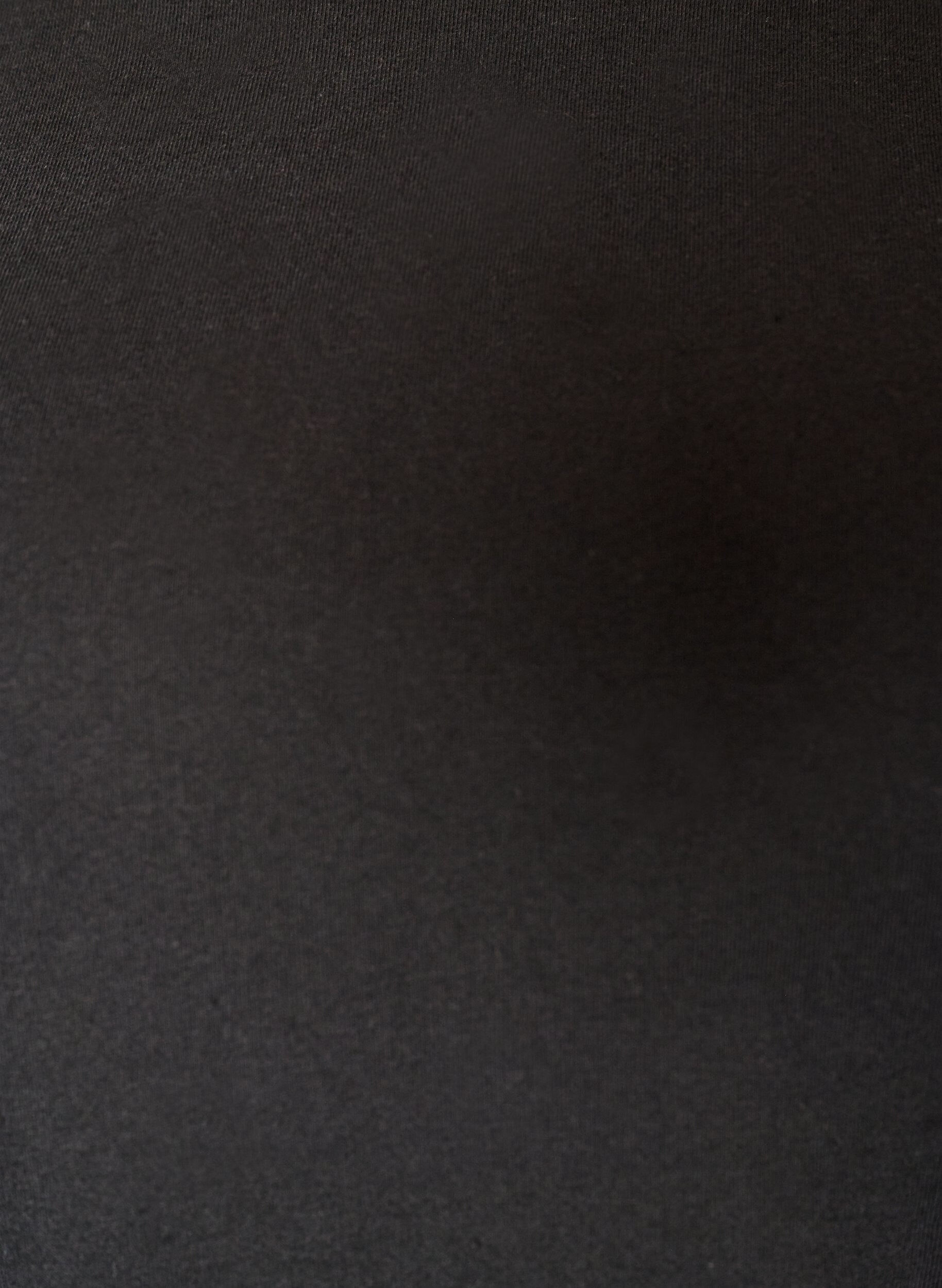 ZizziBomullskjole med broderie anglaise-ermer og knytebelte, Svart, Packshot image number 2