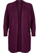 Lang cardigan med lommer, Potent Purple Mel., Packshot image number 0