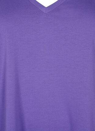 Kortermet T-skjorte med V-hals, Ultra Violet, Packshot image number 2
