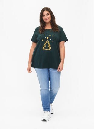 Jule t-skjorte med paljetter, Scarab W.  Tree, Model image number 2