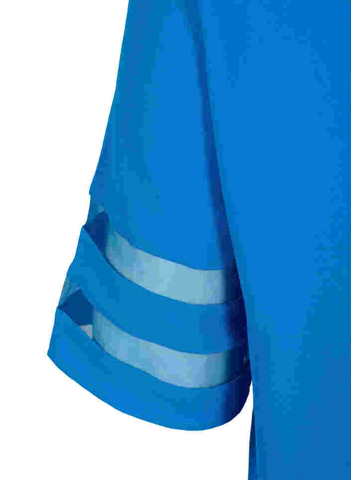 Kortermet bluse med V-hals, Princess Blue, Packshot image number 3