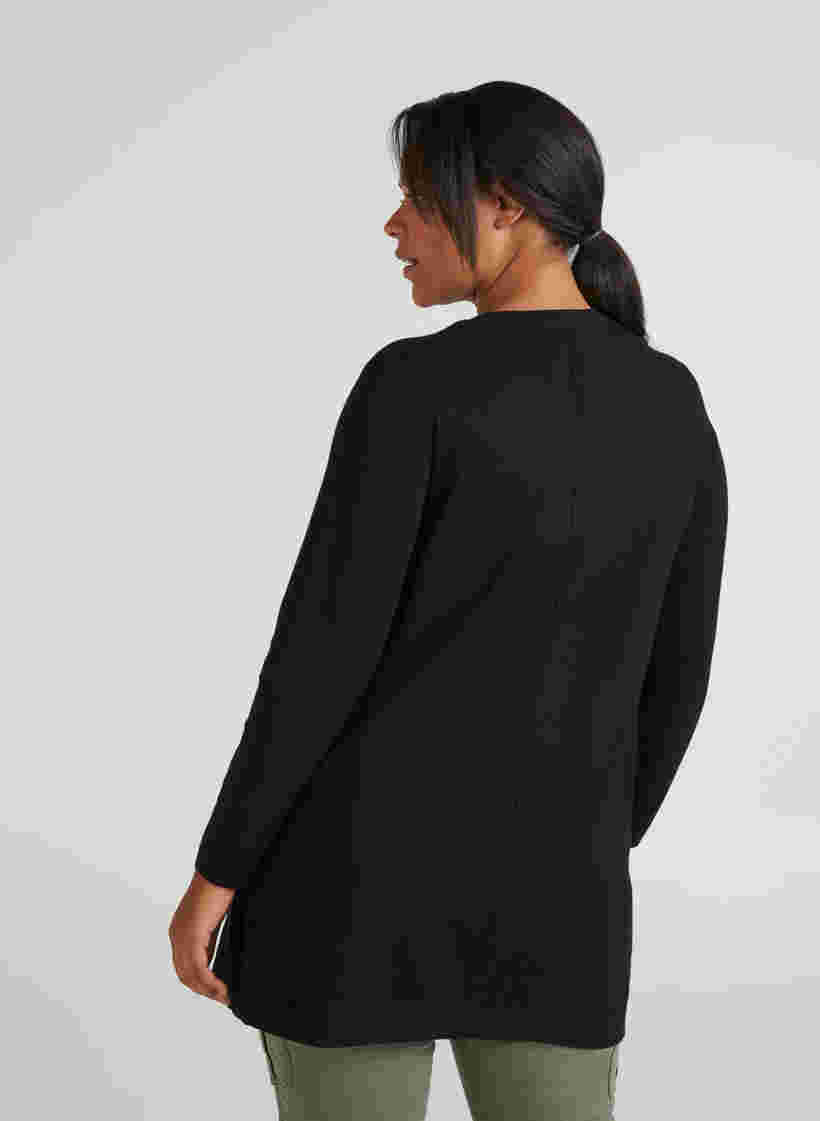 Cardigan med lommer, Black, Model image number 1