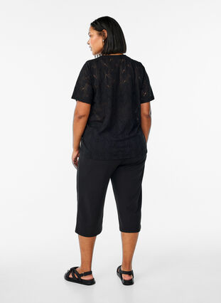 Zizzi FLASH - Høytlivs knickers med løs passform, Svart, Model image number 2