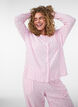 Cardigan i &oslash;kologisk bomull med hullbroderi, Rosa, Model image number 0