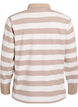 Langermet poloskjorte med striper, Beige, Packshot image number 1