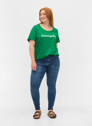 T-skjorte i bomull med tekst på brystet, Jolly Green, Model image number 2