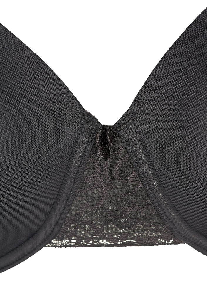 Formstøpt BH med netting, Svart, Packshot image number 2