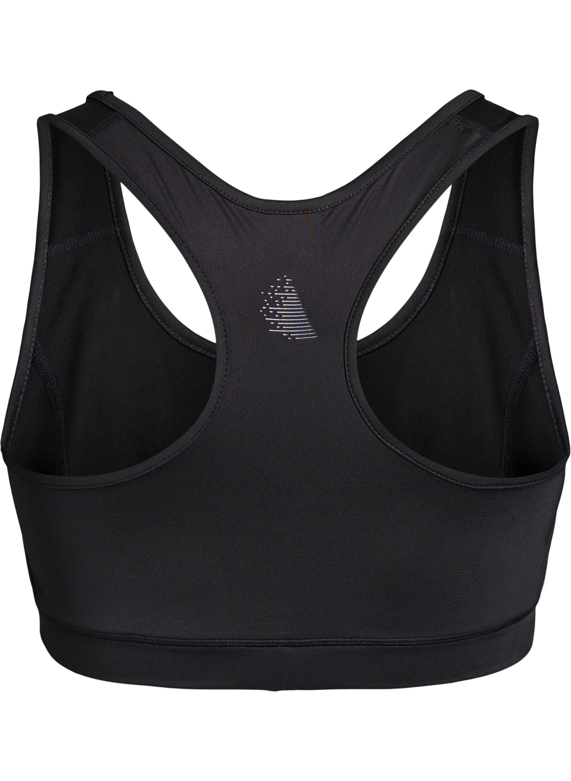 ZizziSports-bh med racerback, Svart, Packshot image number 1
