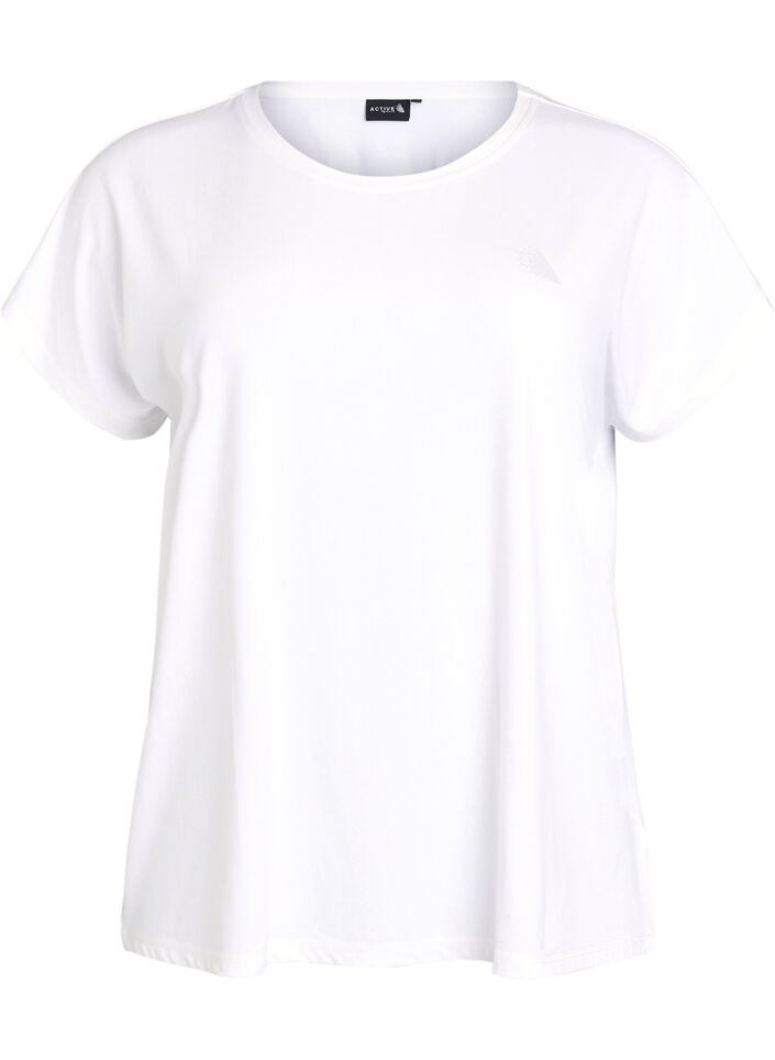Ensfarget trenings-T-skjorte, Hvit, Packshot image number 0