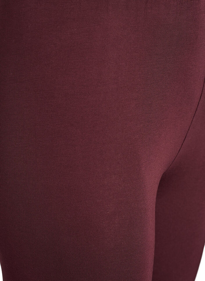 Basis leggings i viskose, M&oslash;rk Bordeaux, Packshot image number 2