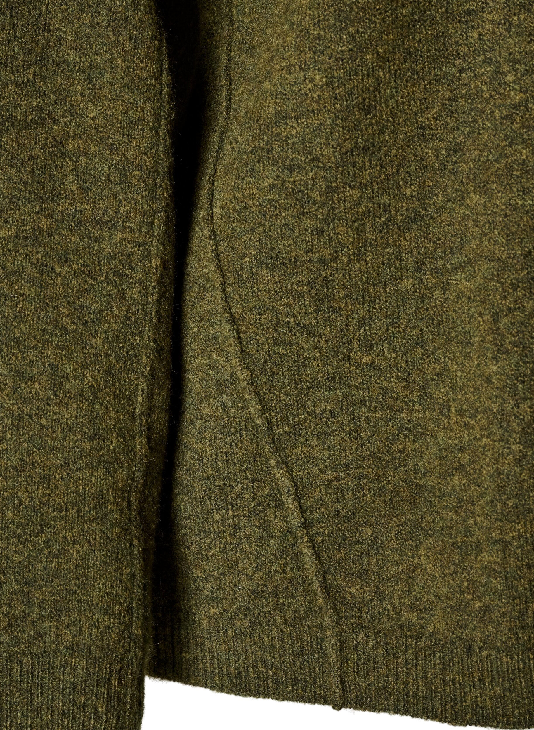 ZizziL&oslash;s strikkegenser med markante s&oslash;mmer, Gr&oslash;nn, Packshot image number 3