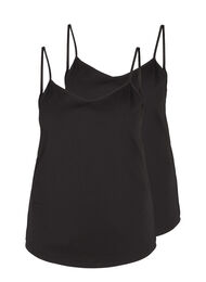 Basistopper i bomull, 2 stk., Black