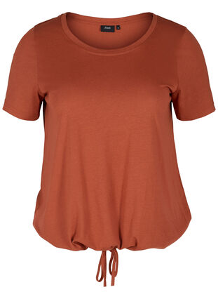 Kortermet T-skjorte med justerbar bunn, Arabian Spice, Packshot image number 0