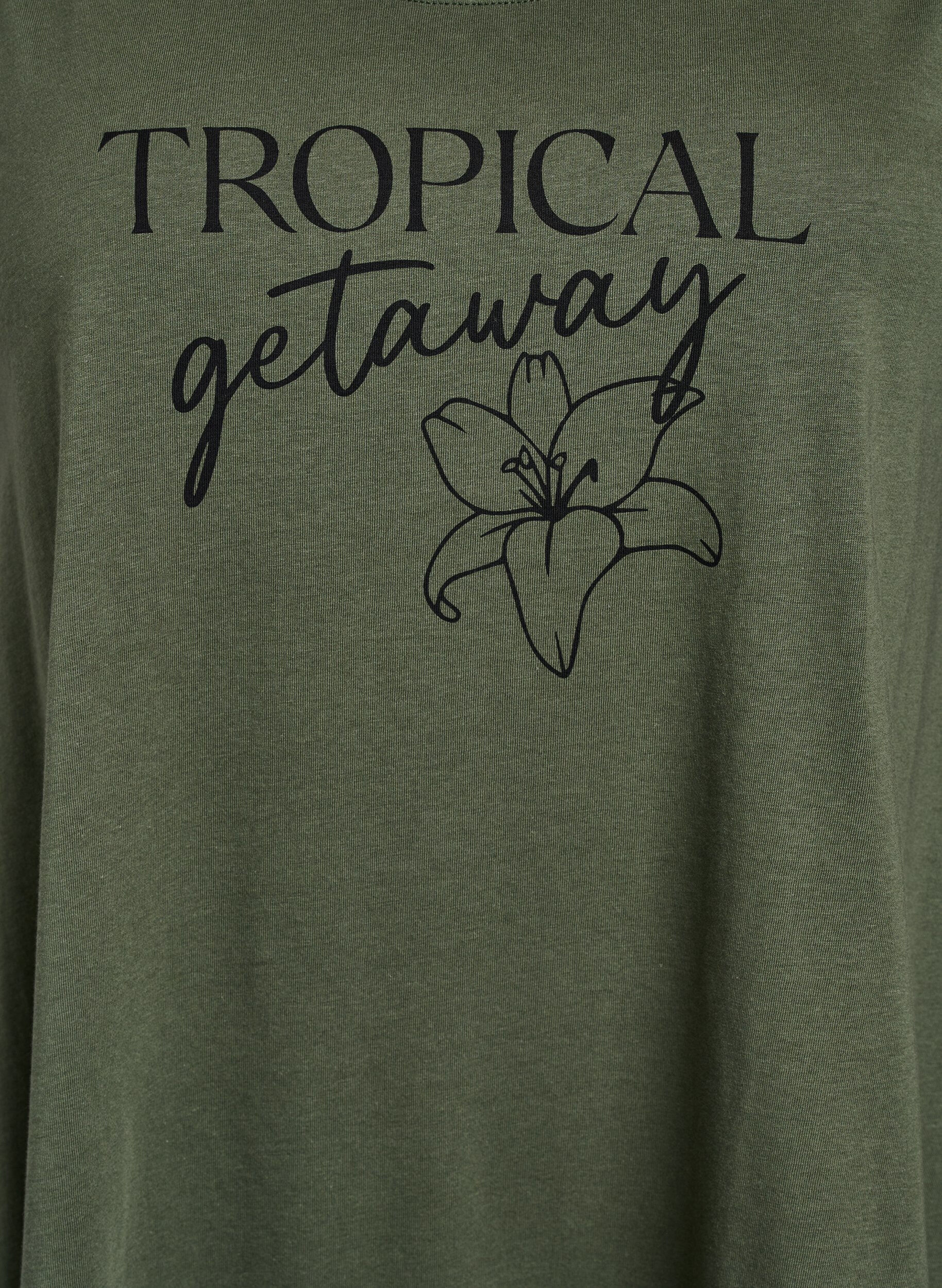 Zizzi Ermel&oslash;s A-linje kjole, Gr&oslash;nn, Packshot image number 2