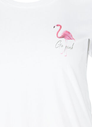 T-skjorte med print, White Flamingo, Packshot image number 2
