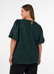 Paljettbluse med ballongermer, Gr&oslash;nn, Model image number 2