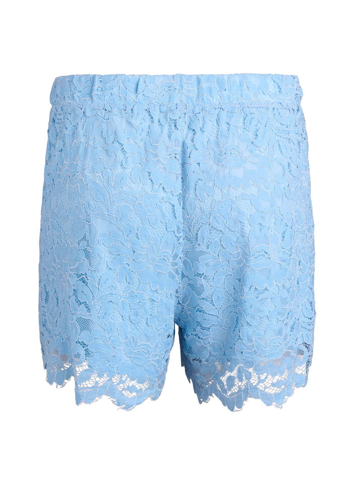 Blonder shorts med h&oslash;y midje og lommer, Bl&aring;, Packshot image number 1