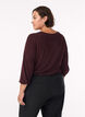 Bluse med fiskebensm&oslash;nster og glittertr&aring;d, M&oslash;rk Bordeaux, Model image number 2