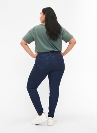 Zizzi FLASH - Jeans med super slim passform, Blue denim, Model image number 1