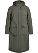 Parka med hette og justerbar midje, Grønn, Packshot image number 0