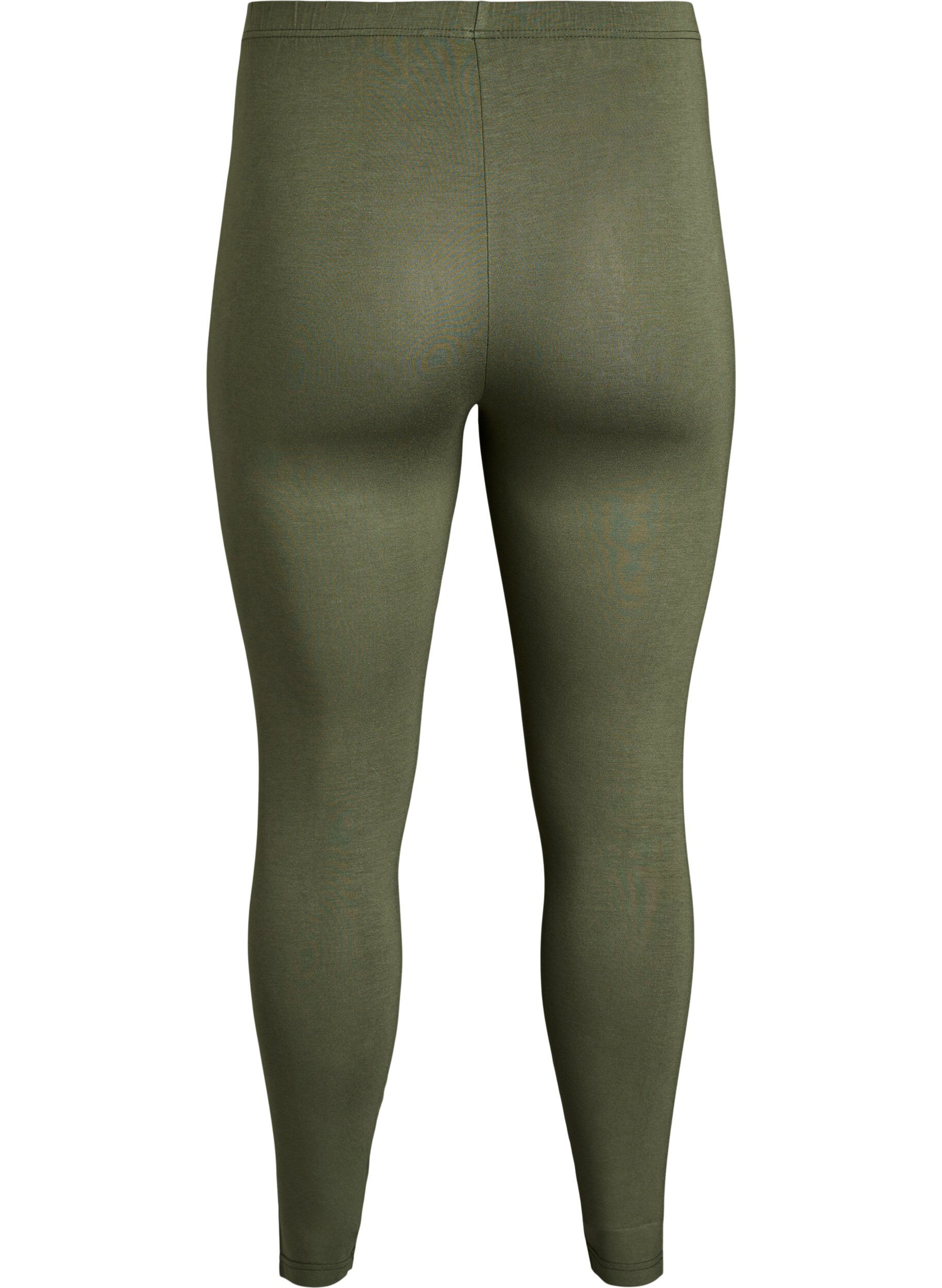 ZizziBasis leggings i viskose, Gr&oslash;nn, Packshot image number 1