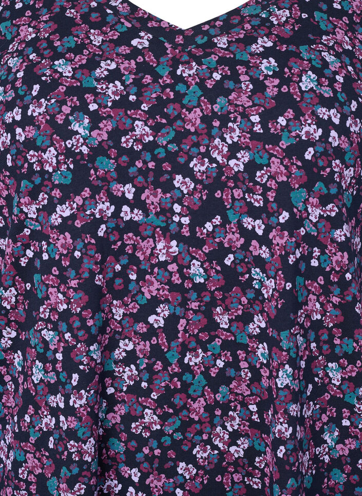 Langermet nattkjole i bomull, Night Sky Disty AOP, Packshot image number 2