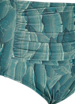 Zizzi Bikinitruser med trykk og høy midje, Grønn, Packshot image number 2