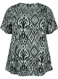 FLASH - Bluse med korte ermer og trykk, Green Bay Ehnic