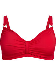 Bikinioverdel med spiler og drapering, True Red 