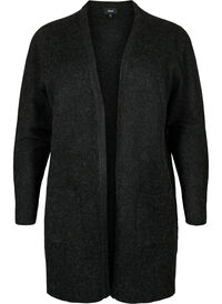 Melert strikket cardigan med lommer